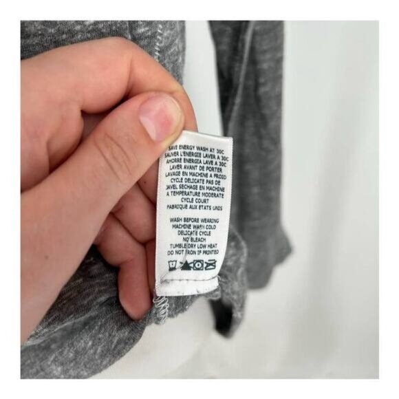 Sundry Grey Long Sleeve Top with Stars Size 1 / Small - Picture 9 of 9